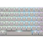 MK LowKey70 White Aluminum 75% Hotswap Bluetooth RGB Low Profile Mac Mechanical Keyboard